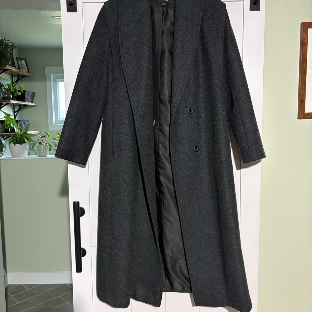 Elegant Dark Gray Long Coat